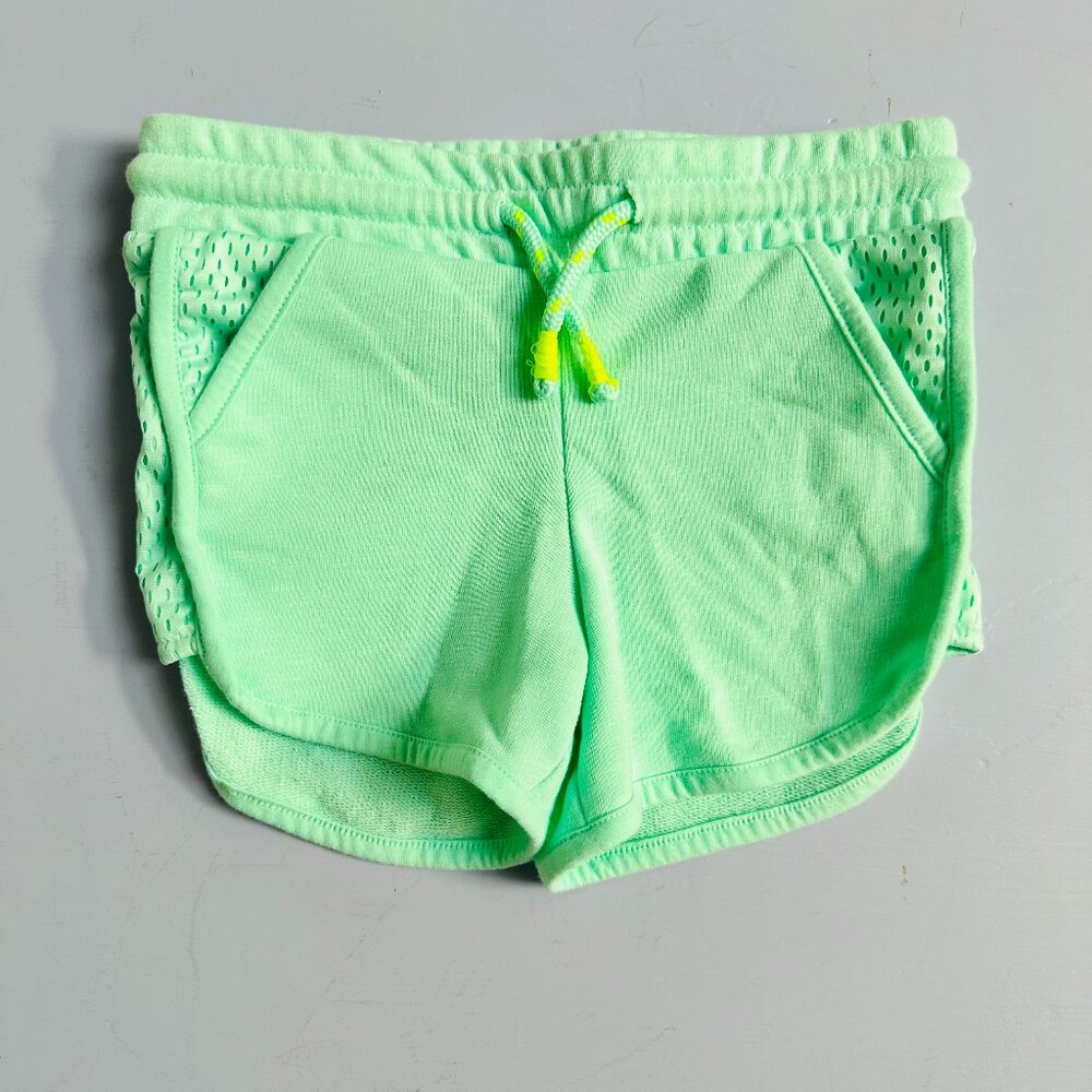 Cat & Jack Girls Athletic Shorts Size 6 Mint Green Running Drawstring